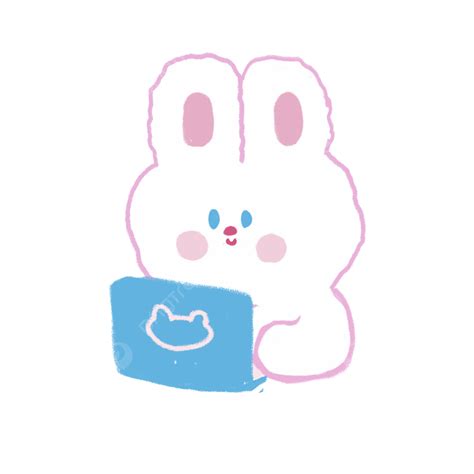 Korean Cute Bunny Png Image Korean Cute Bunny Working Sticker Korean