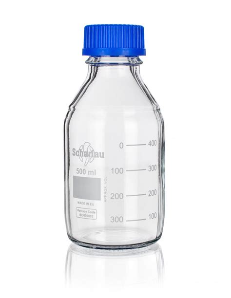 Lab Bottle 500ml Iso4796 Gl45 Cap Pk 10