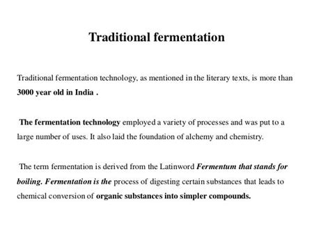 FERMENTATION TYPES