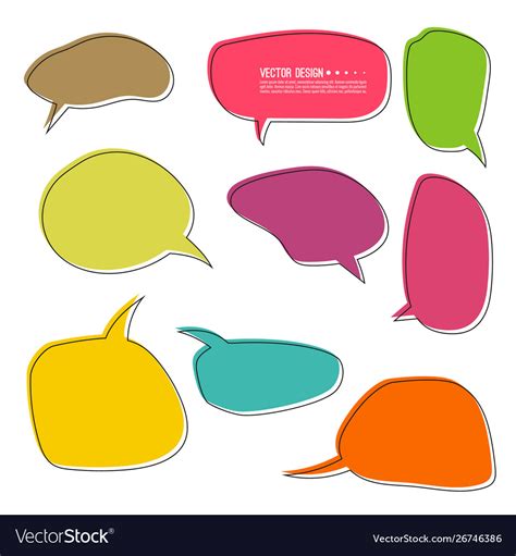 Set Speech Bubbles Royalty Free Vector Image Vectorstock