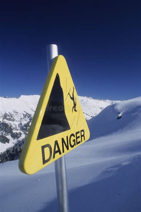 Danger Sign In Mountain Stock Photo Image Of Sign Symbol 13261102