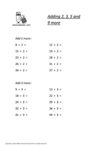 Key Stage 1 Year 2 Maths Worksheets Teaching Resources