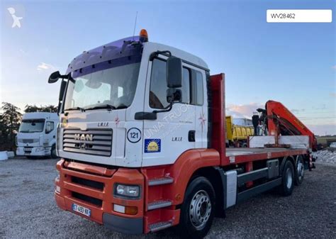 Camion MAN plateau TGA 26 400 HDS ROTATOR widły Gazoil occasion n