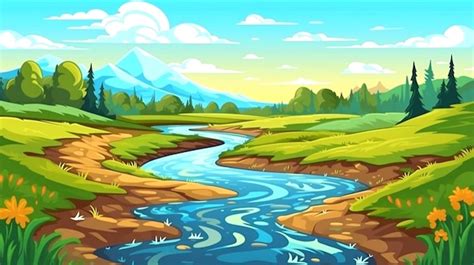 Premium Ai Image Graphic Of River
