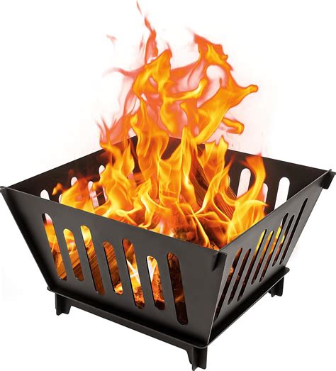 17-inch Fire Pit, Outdoor Portable Wood-Burning Fire Pit Log Stove