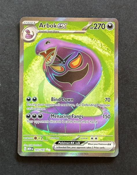 Pok Mon Tcg Arbok Ex Scarlet Violet Holo Ultra Rare Ebay