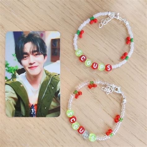 Pre Order Seventeen Bracelet S Coups Inspired Cherry Beaded Bracelet