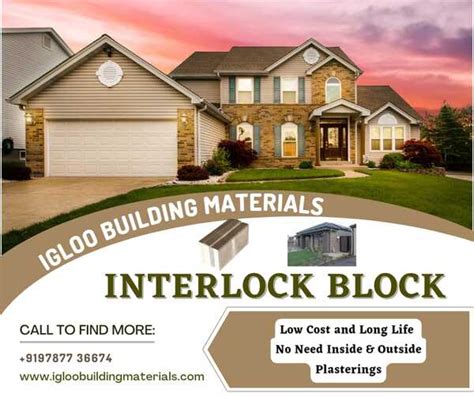 Interlock Bricks Cum Blocks In Karumandapam I Igloo Building Materials