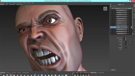 MUDBOX 2015 HEAD And FACE Sculpting Detailing And Painting Tutorial