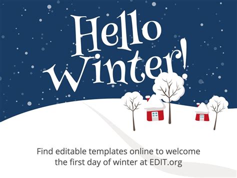 Editable First Day Of Winter Images