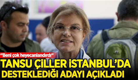 Tansu Çiller İstanbulda Desteklediği Ismi Açıkladı Habervakti Son Dakika Haber Haber