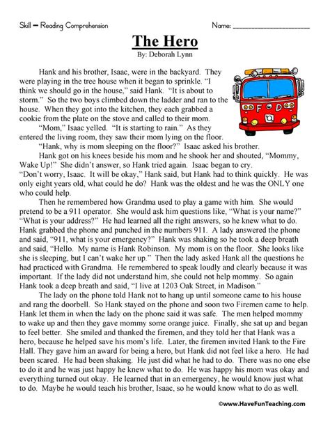 Second Grade Printable Stories