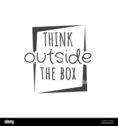 Think Outside The Box Icon Isolated On White Background From Design