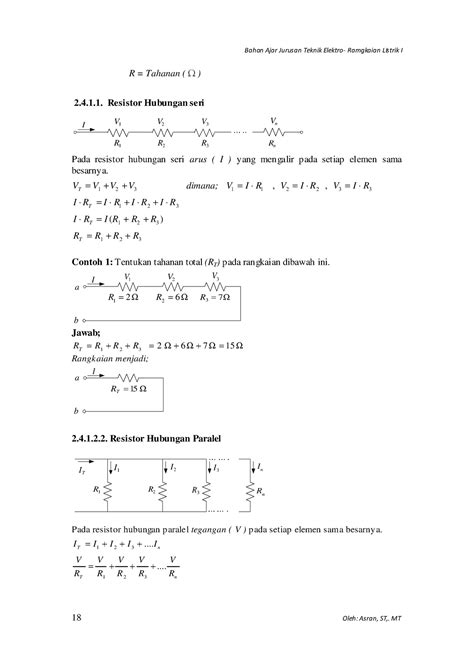 Rangkaian Listrik Bahan Ajar Jurusan Teknik Elektro Ramgkaian