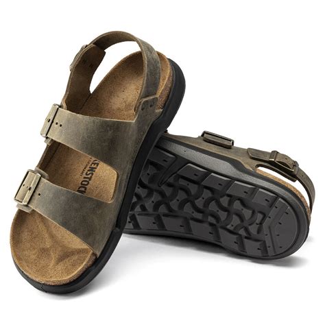 Birkenstock Milano Adventure Faded Khaki Sandali Uomo Pelle Antiscivolo