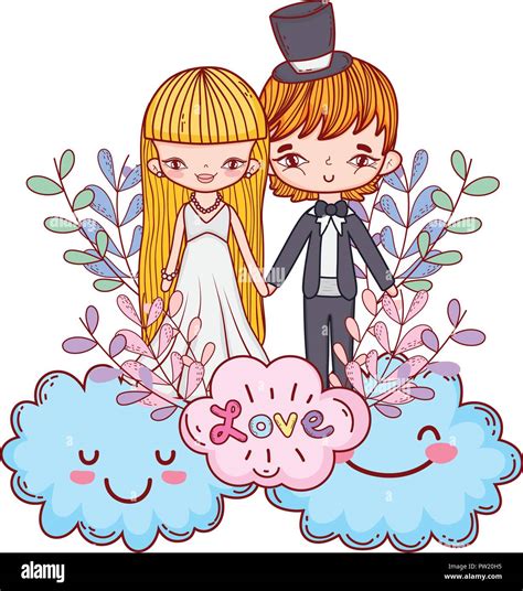 Wedding Couple Cartoons Stock Vector Image And Art Alamy