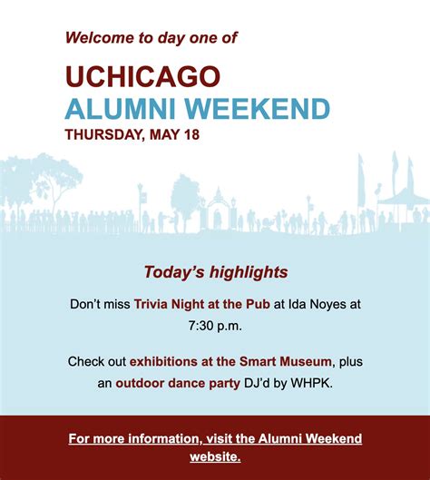 UChicago Alumni on Twitter: "It's finally here - Alumni Weekend kicks ...