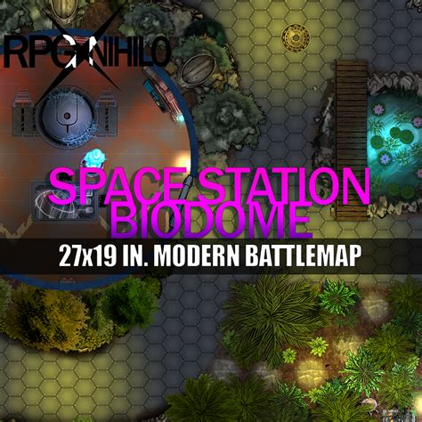 Space Station Biodome 27x19 Modern Battle Map Ct Nihilo Cyberpunk