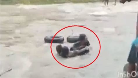 Viral Aksi Heroik Pemuda Selamatkan 2 Pengunjung Terseret Banjir