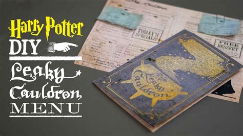 Leaky Cauldron Menu – Harry Potter DIY – Wizardry Workshop