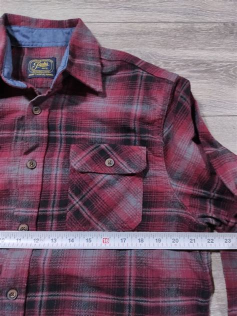 Jachs Shirt Adult Medium Red Plaid Button Up Heavy Heritage Flannel