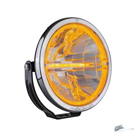 Phare longue portée Ambassador 9 full LEDs veilleuse orange blanche