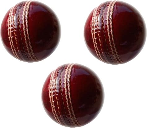 Cricket Leather Ball Red 4 Piece Cricket Leather Ball Pack Of 3