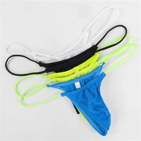 K D K Mens Micro Pouch Smallest Bikini String Thong Eyelet Sport Tricot EBay
