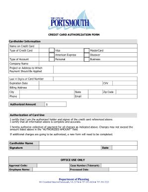 Fillable Online Credit Card Authorization Form Templates PDFSquareFree