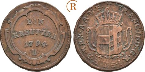 Habsburg 1 Kreuzer Günzburg 1794 H Franz II 1792 1835 VF Русские