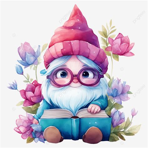 Cute Bookworm Gnome Illustration Ai Generated Ai Generated Bookworms