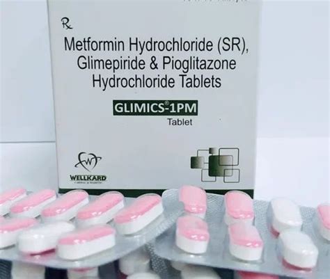 GLIMEPIRIDE 1MG METFORMIN 500MG SR PIOGLITAZONE 15MG TABLET At Rs