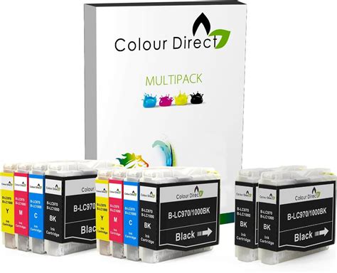 10 2 Sets 2 Black Colour Direct Compatible Ink Cartridges