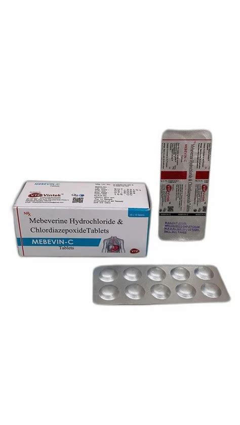 Mebevin C Mebeverine 135mg Chlordiazepoxide 5mg Tablets At Rs 1650 In