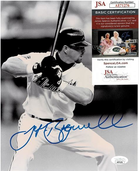 Jeff Bagwell Hof Signed In Blue Houston Astros Bandw 8x10 Photo Auto Jsa