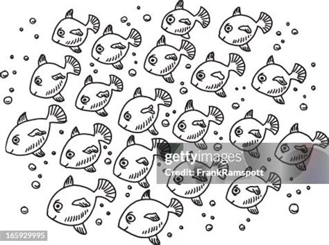 Fish School Drawing High-Res Vector Graphic - Getty Images