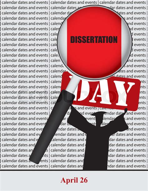 Illustration For National Dissertation Day Stock Vector Colourbox