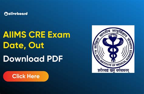 AIIMS CRE Exam Date Out Check Exam Schedule And Center