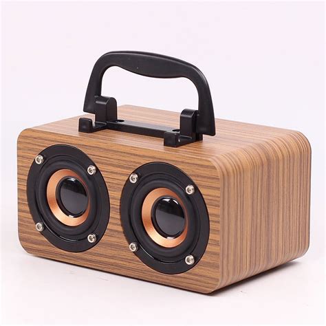 Wemdbd Wooden Retro Bluetooth Speaker Mobile Phone Wireless Computer