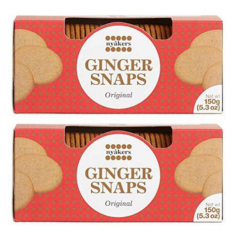 Nyakers Original Swedish Ginger Snaps Finest Ginger Snaps Original Flavor Swedish Cookie