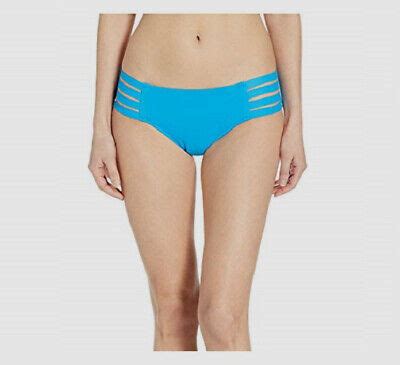 NWT 145 Seafolly Women S Blue Strappy Hipster Bikini Bottom Swimsuit