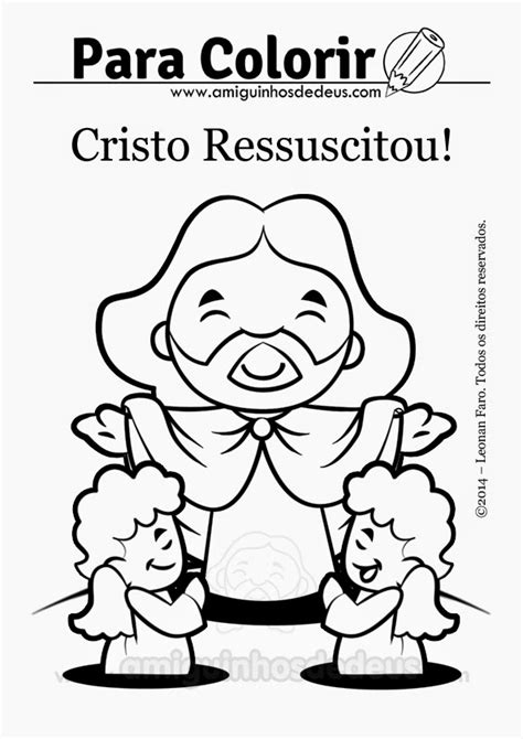 Jesus Ressuscitado Desenho Para Colorir Amiguinhos De Deus