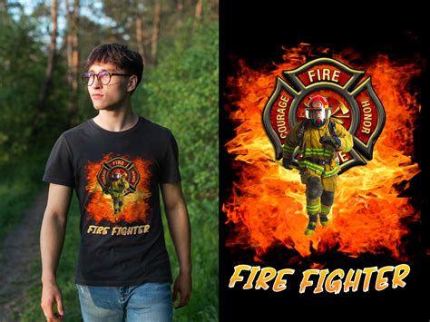 Firefighter T Shirt Design By Mahfujur Rahman On Dribbble