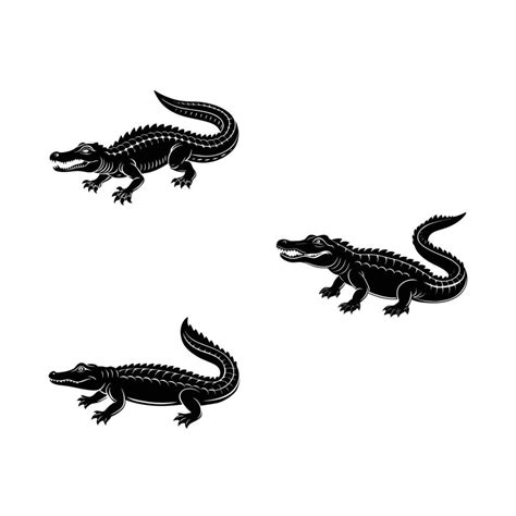 Alligator silhouette art design 50018513 Vector Art at Vecteezy