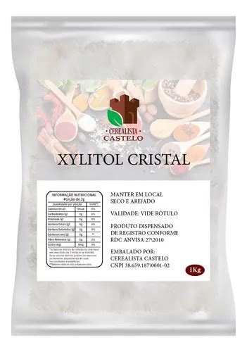 Xylitol Xilitol Cristal 1kg Alta Qualidade Adoçante MercadoLivre