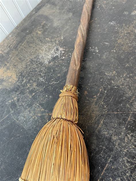 Antique Broom Hearth Broom Vintage Straw Broom Twisted Etsy