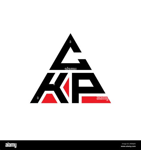 Ckp Triangle Letter Logo Design With Triangle Shape Ckp Triangle Logo