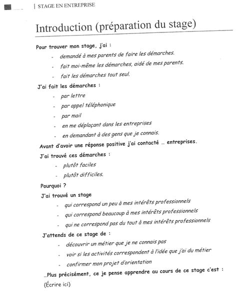 Rapport De Stage Introduction Bac Pro 13320 Hot Sex Picture