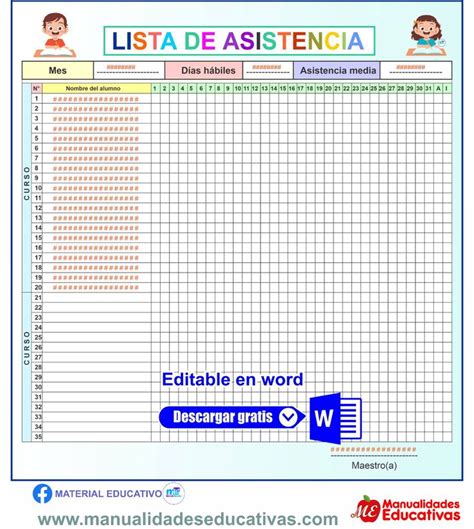 LISTA DE ASISTENCIA CICLO ESCOLAR 2024 En 2024 Listas De Asistencia