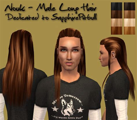 Mod The Sims Nouk Male Long Hair Hair For You Sexy Men